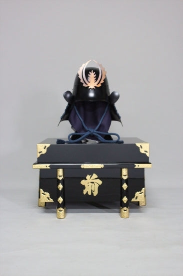 【O-066-K】紺糸威鋲綴頭形二枚胴具足(艶消塗)(兜のみ)