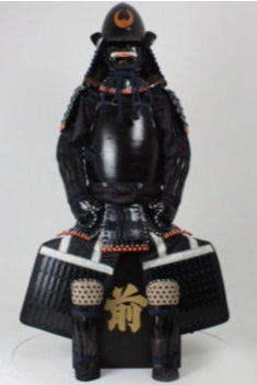 【O-052】濃紺糸威黒艶消鋲綴二枚胴具足(椎形兜)