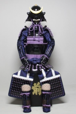 【O-056】紫糸威胸取黒桶側二枚胴具足