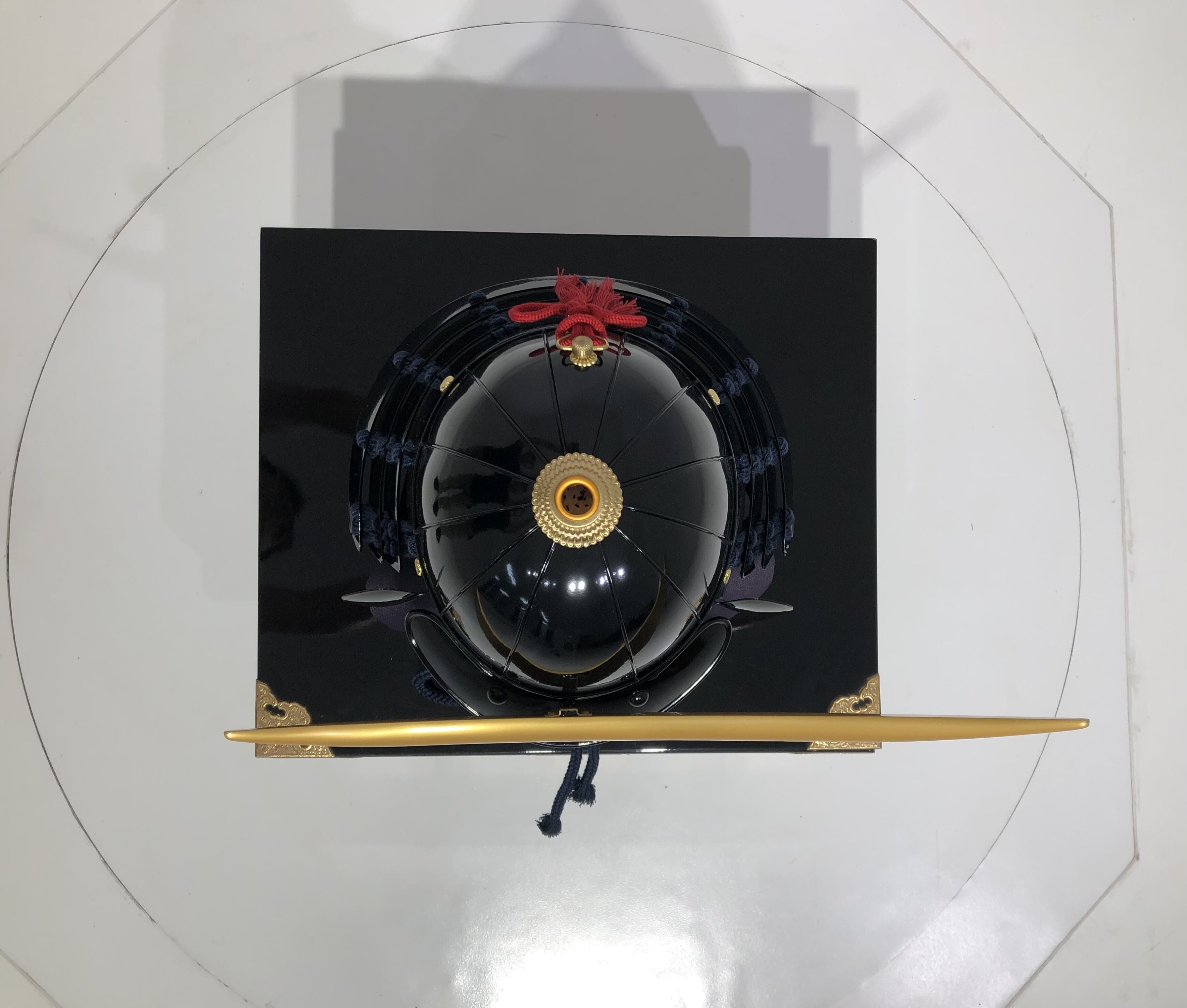 【O-074-K】濃紺糸威雲龍二枚胴具足(兜のみ)