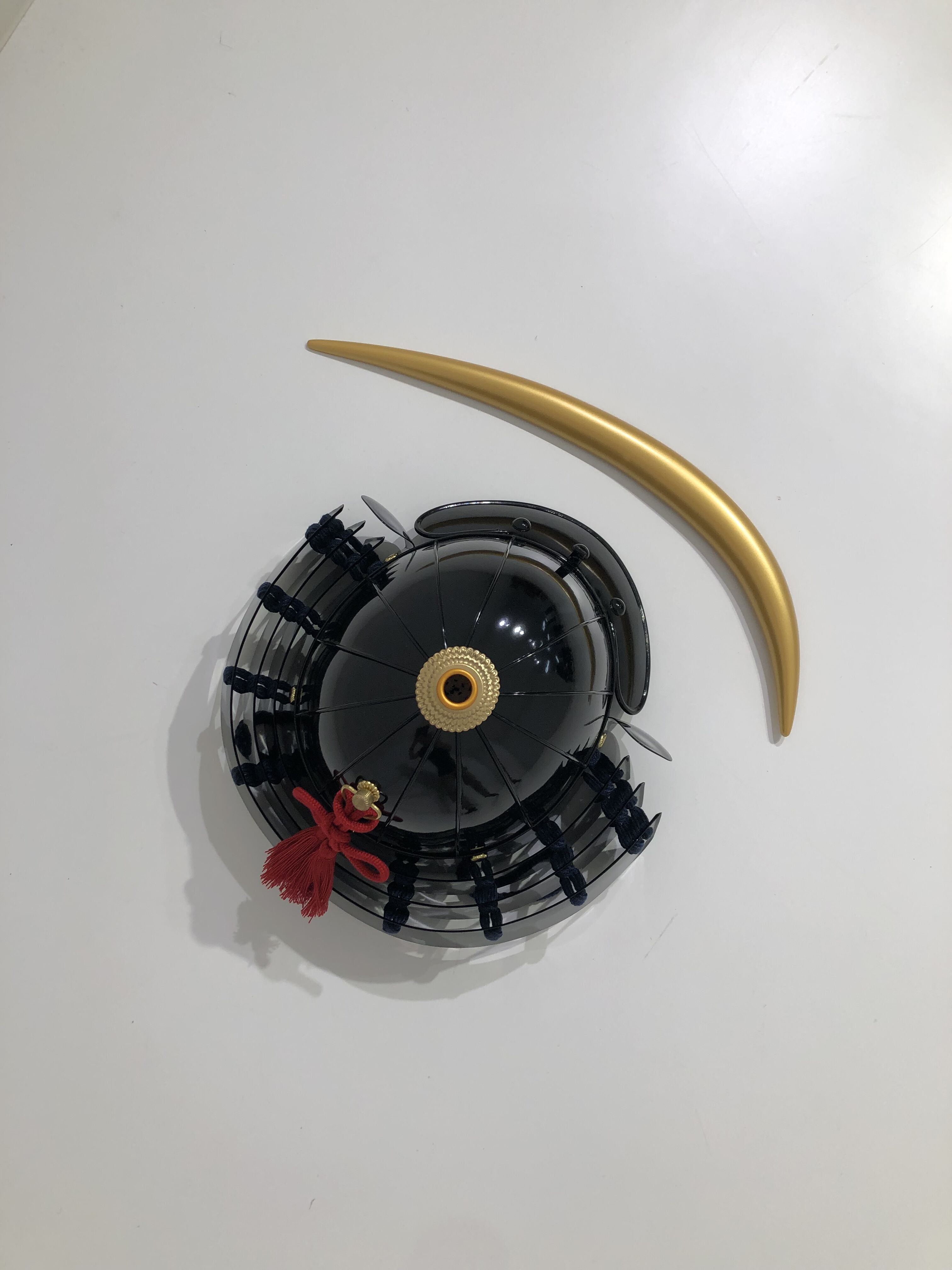 【O-074-K】濃紺糸威雲龍二枚胴具足(兜のみ)