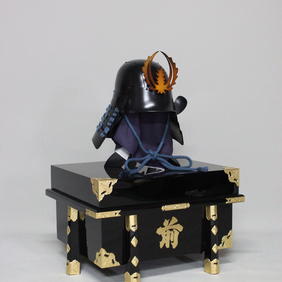 【O-066-K】紺糸威鋲綴頭形二枚胴具足(艶消塗)(兜のみ)