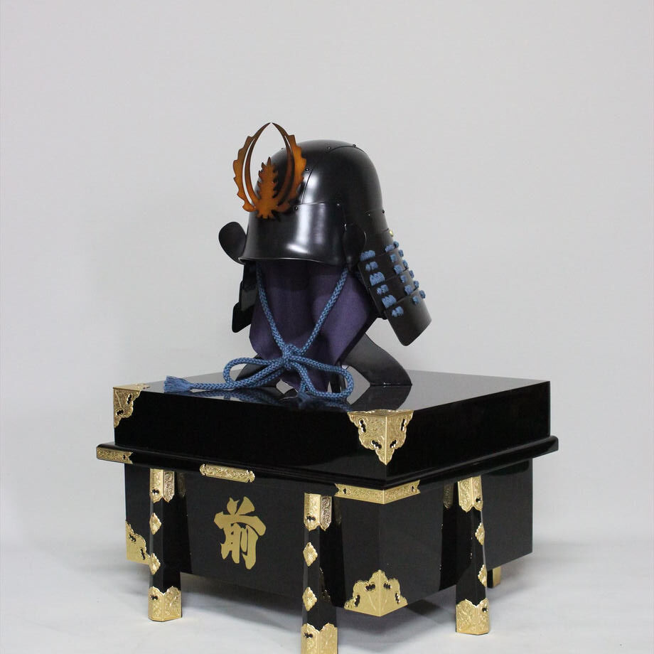 【O-066-K】紺糸威鋲綴頭形二枚胴具足(艶消塗)(兜のみ)