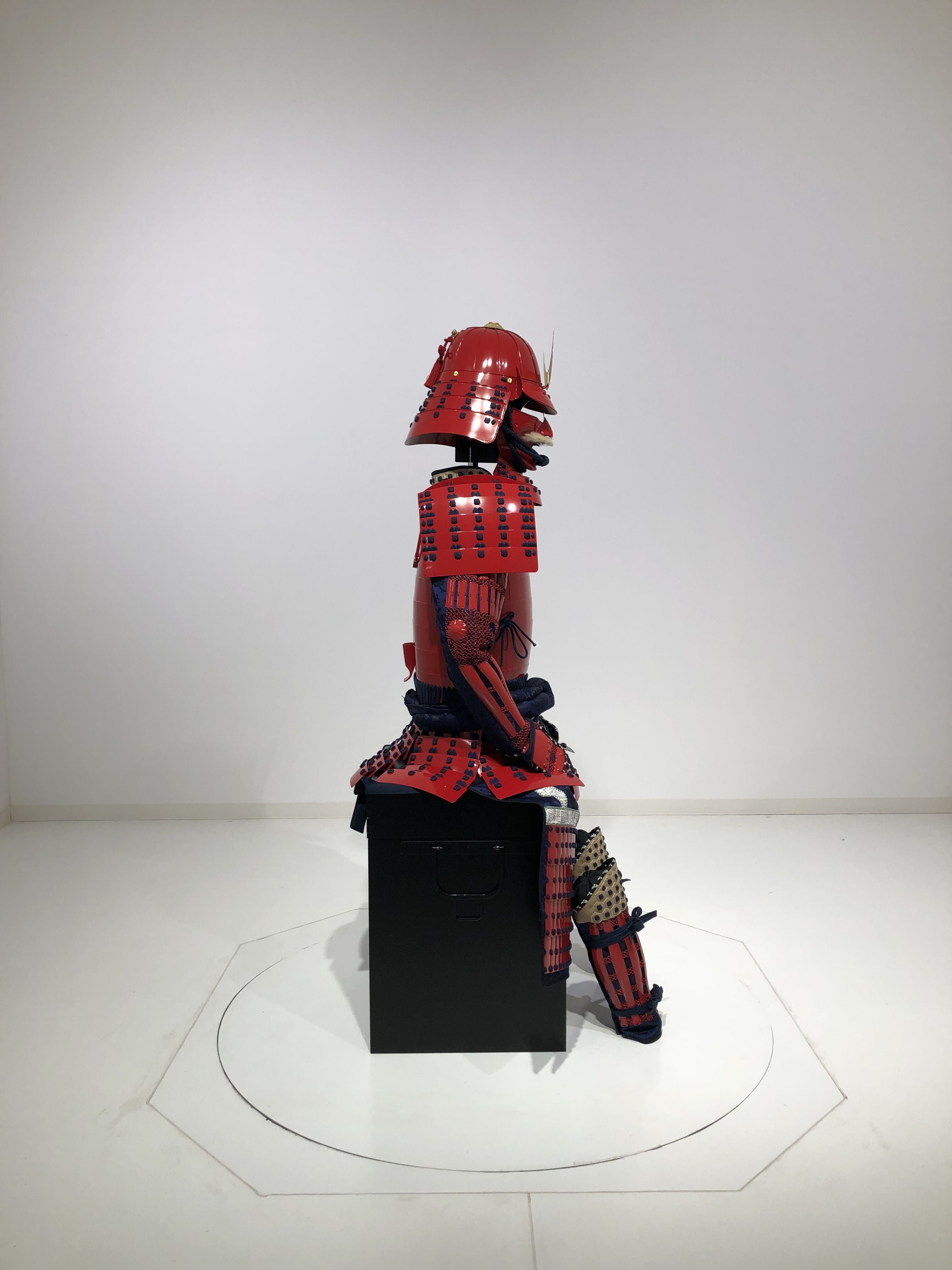 【O-061】濃紺糸威赤桶側二枚胴具足