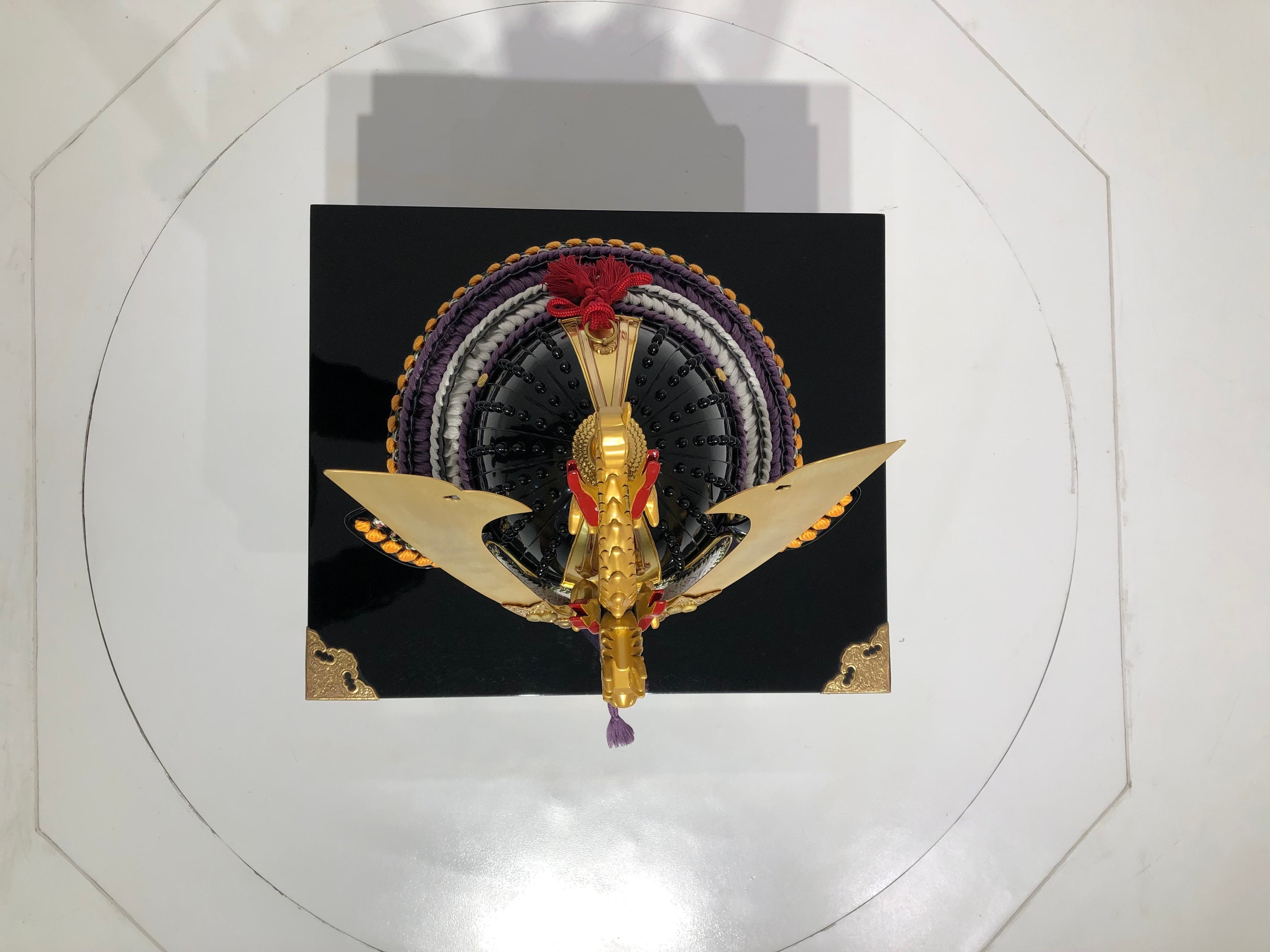 【C-009-K】藤白糸威黒伊予札二枚胴具足 (子供用兜)