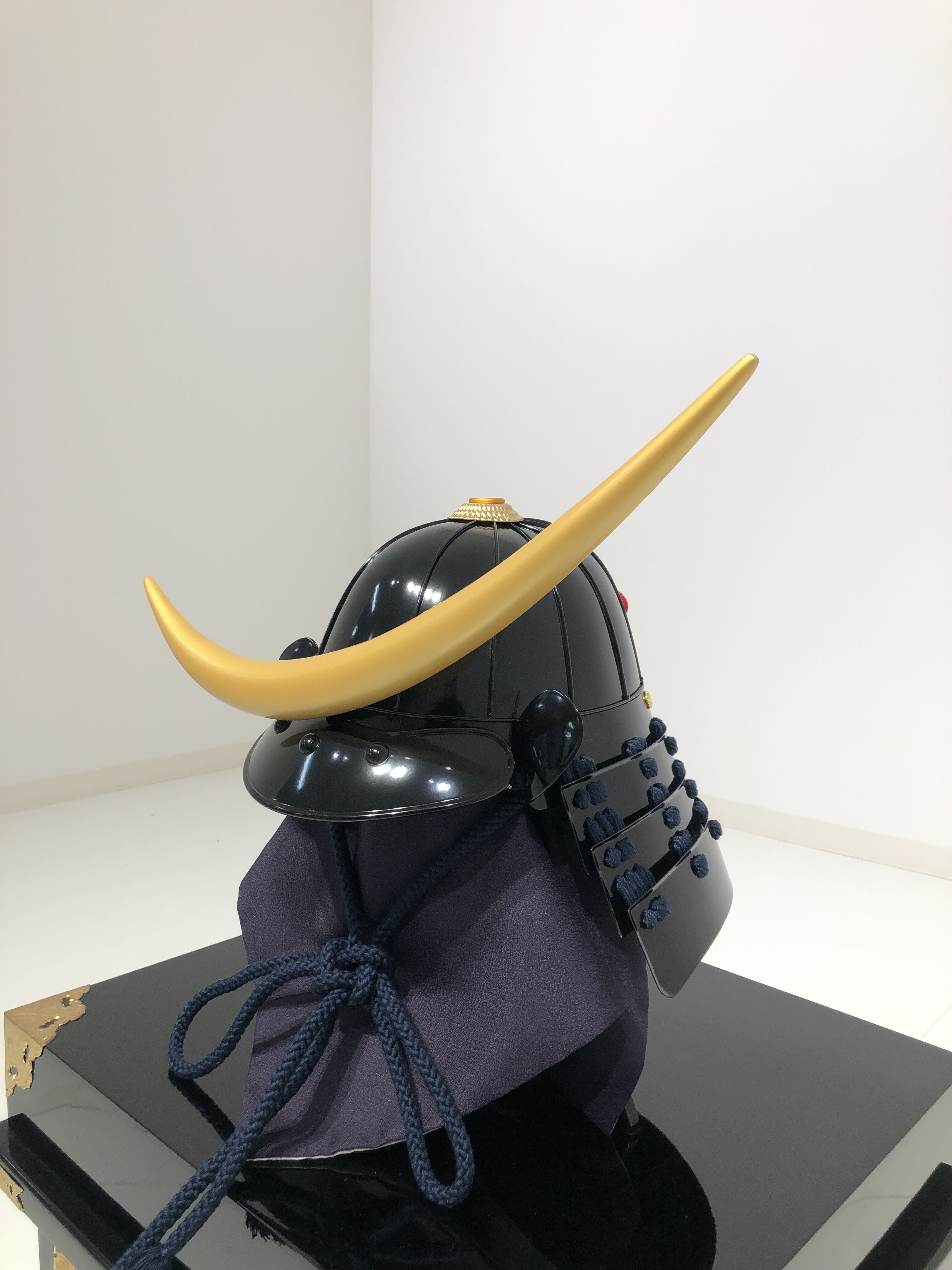 【O-074-K】濃紺糸威雲龍二枚胴具足(兜のみ)