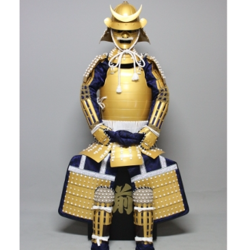 [O-073] White thread gold painted barrel side two-piece armor