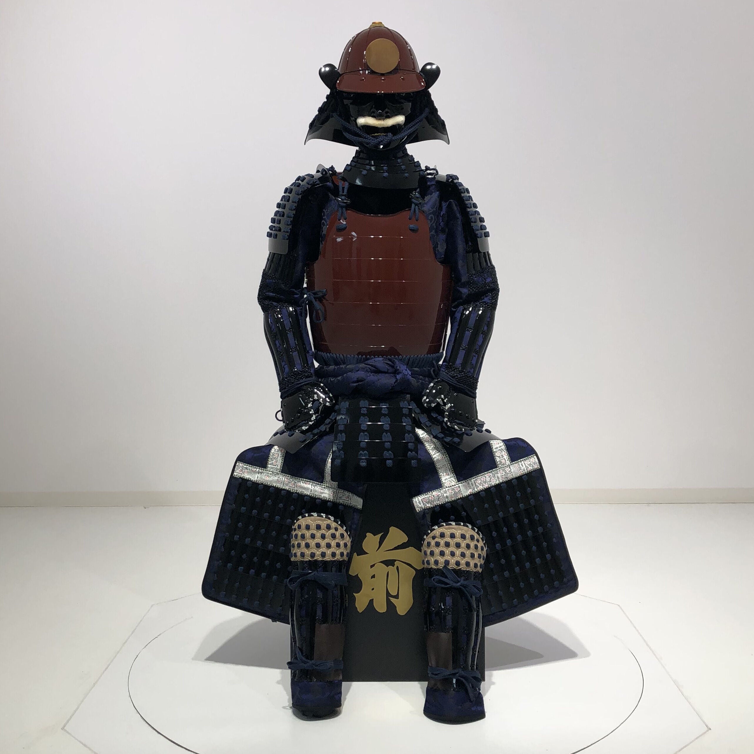 [O-059] ●Dark blue thread-dyed tea tub side two-piece armor