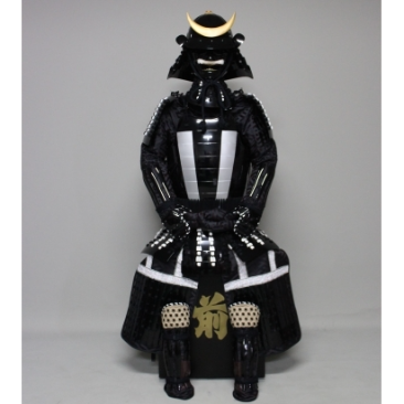 [O-057] Black and white thread-dyed black barrel side two-piece armor