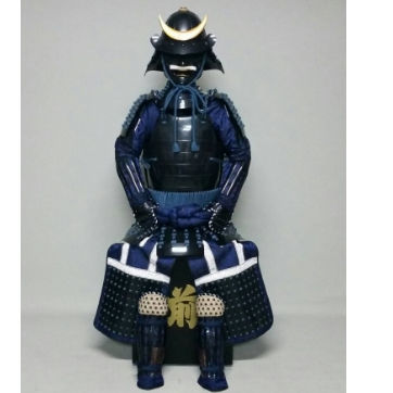 [O-064] Navy blue thread black barrel side two-piece armor (hand-painted)