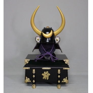 [O-040-K] Purple thread-dyed flat corner side stand two-piece armor (helmet only)