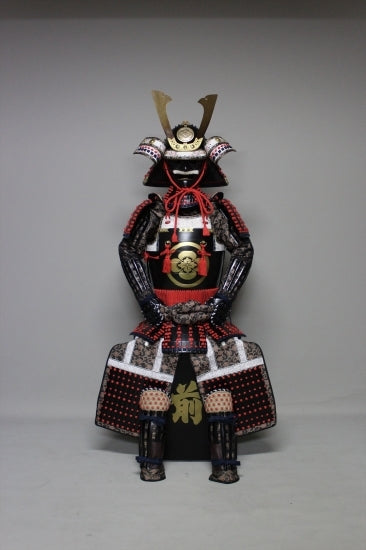 [O-048] Red-laced Iyo-style two-piece armor (matte finish)