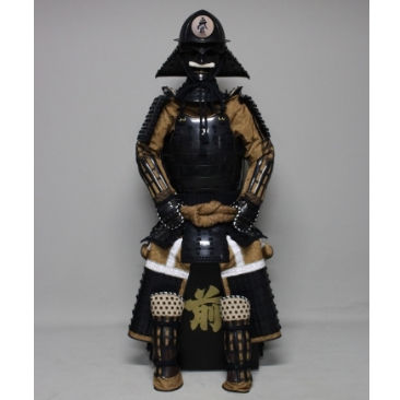 [O-042] Black thread-dyed waist-attaching two-piece armor