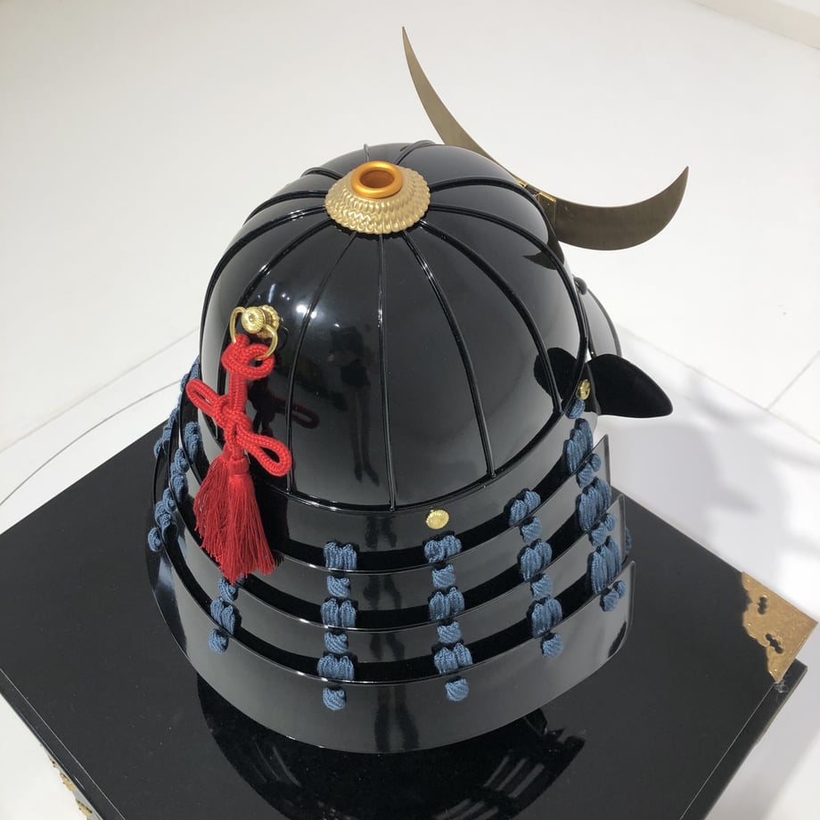 [O-063-K] Navy blue thread-dyed black bucket side two-piece armor (helmet only)