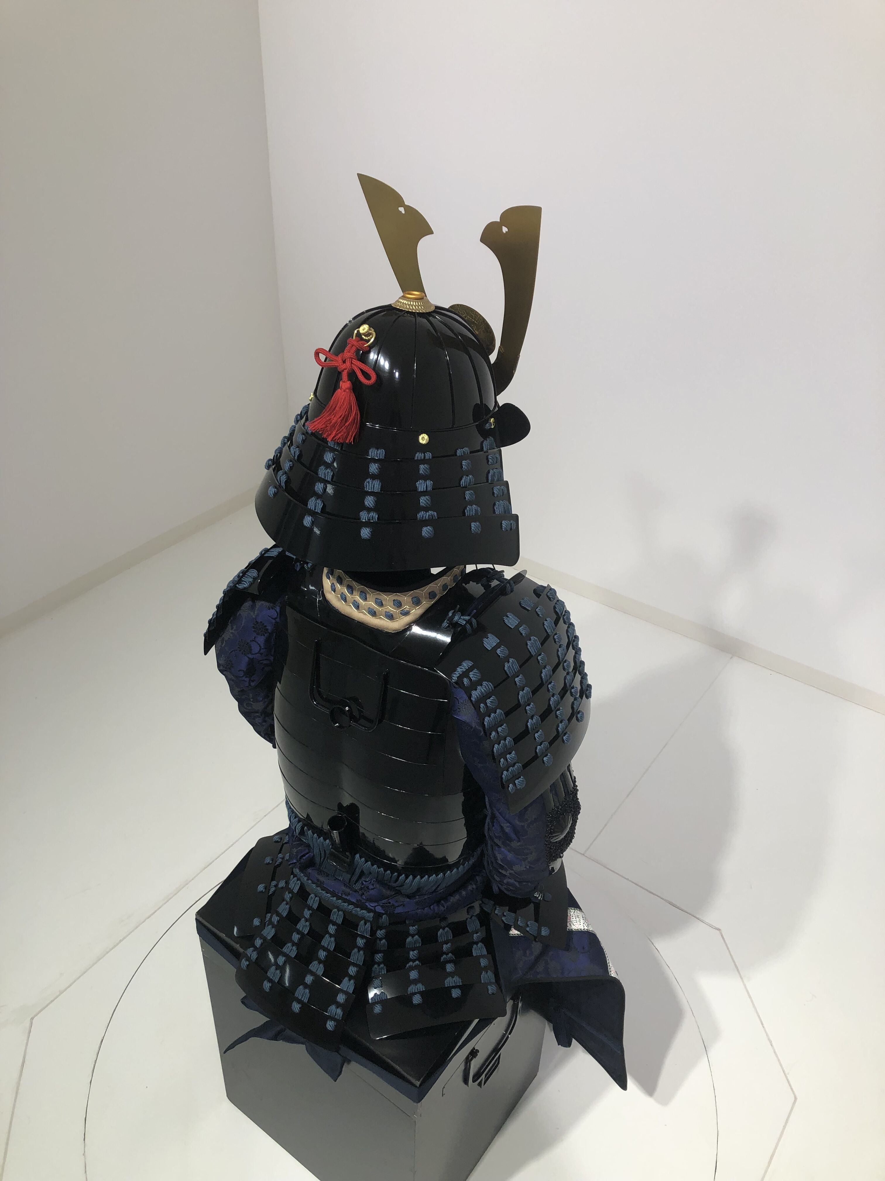 [O-058] Navy blue thread black barrel side two-piece armor (kuwagata)