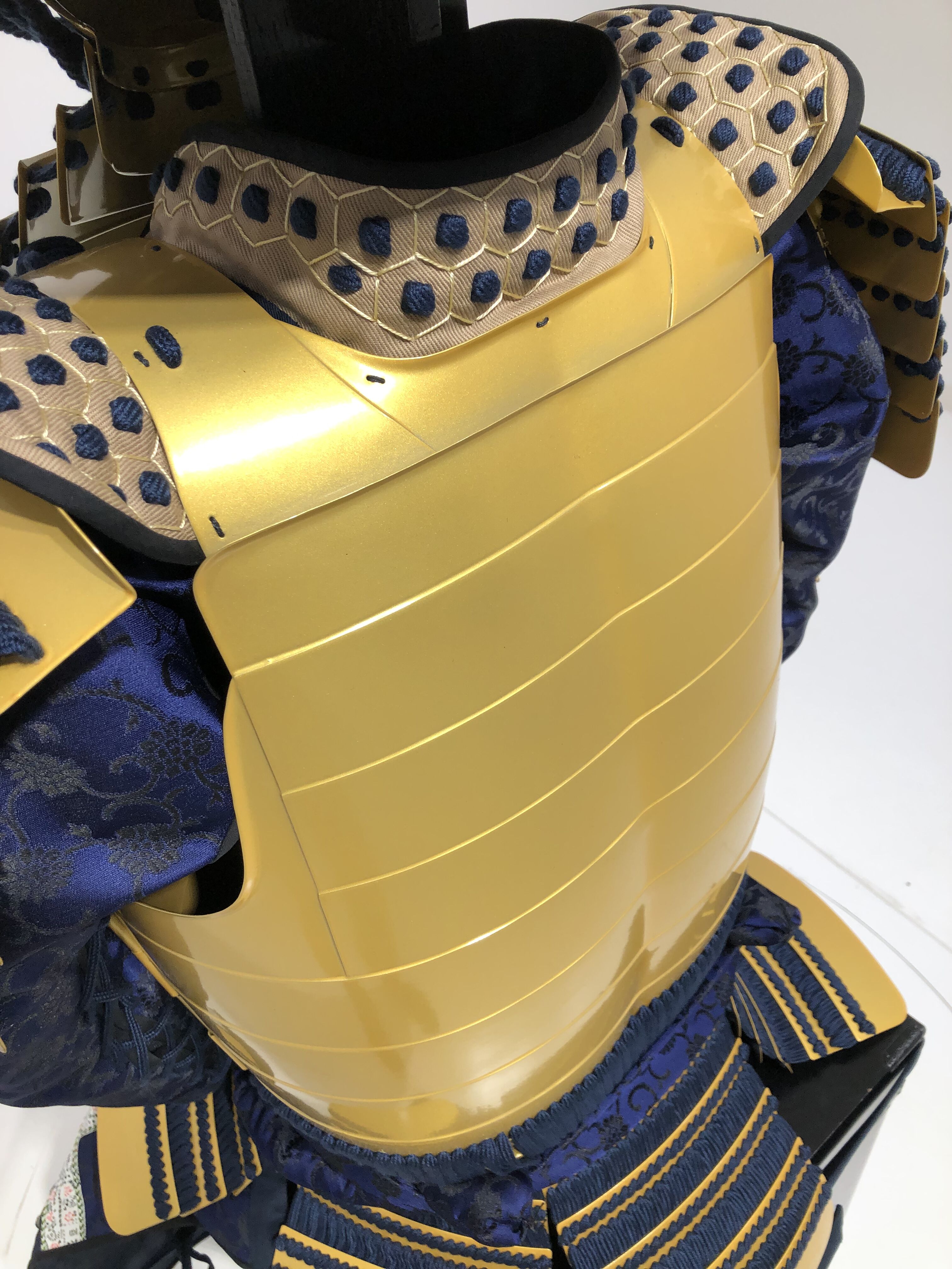 [Y-044] Tokugawa Ieyasu gold-plated head shape (bamboo)