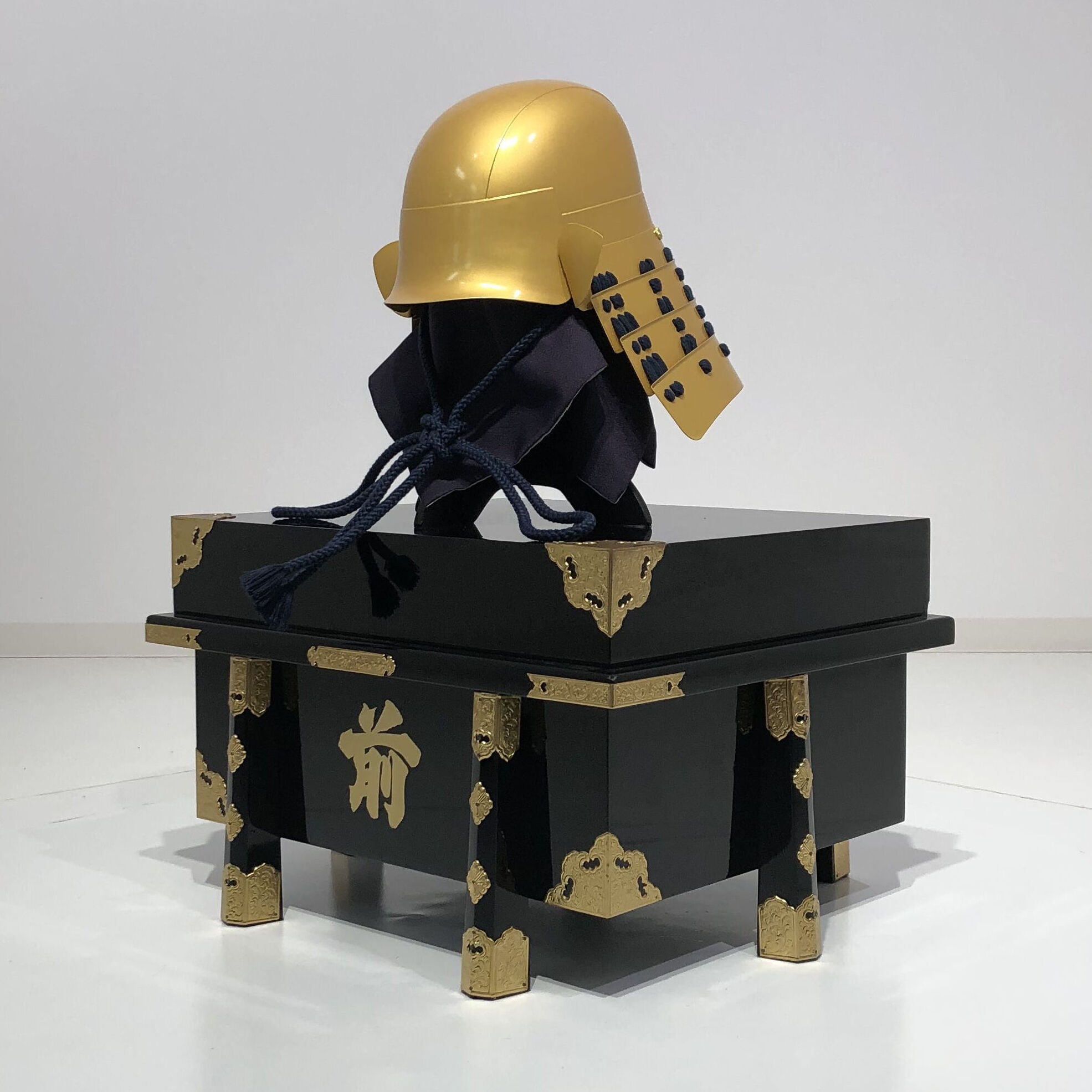 [Y-044-K] Tokugawa Ieyasu gold-plated head shape (bamboo) (helmet only)