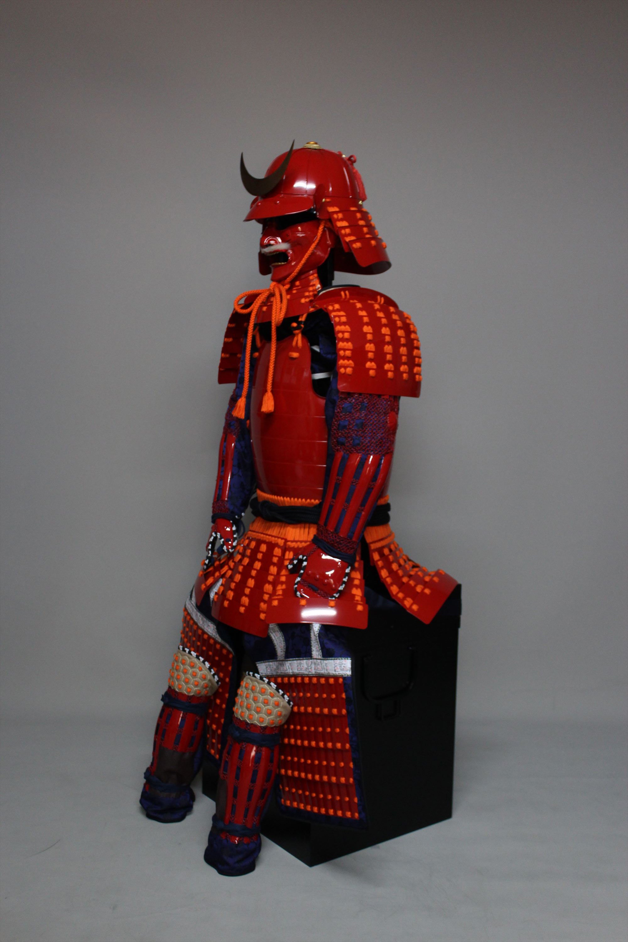 [O-060] Scarlet thread red barrel side two-piece armor