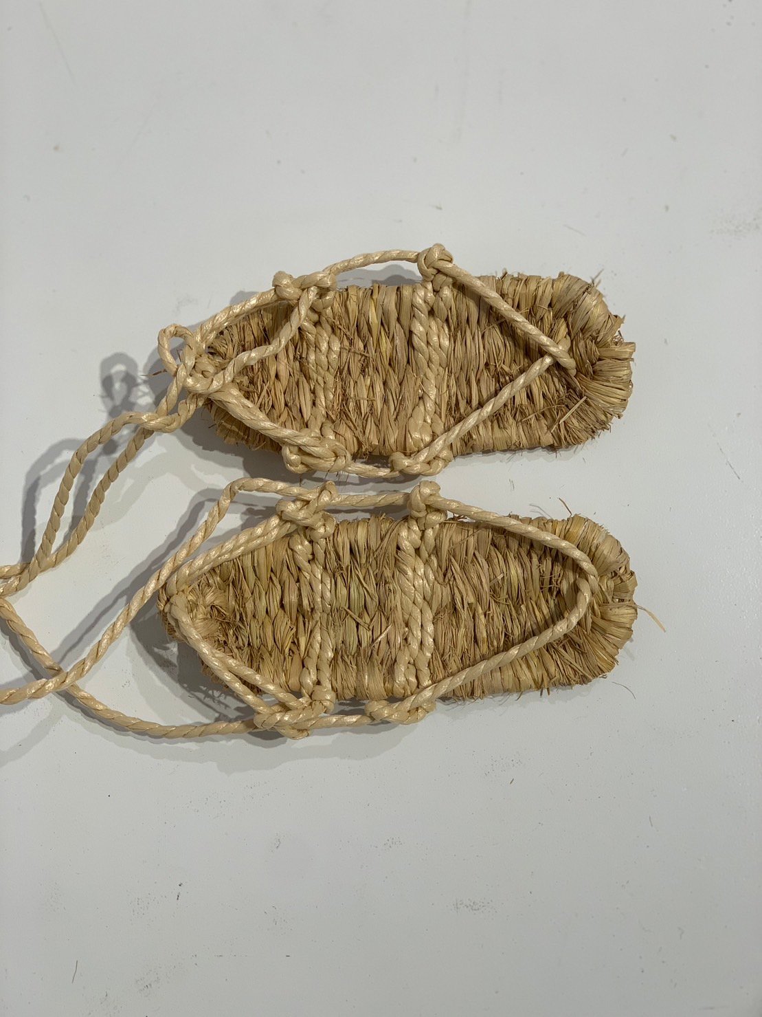 [B-095] Straw sandals 18cm