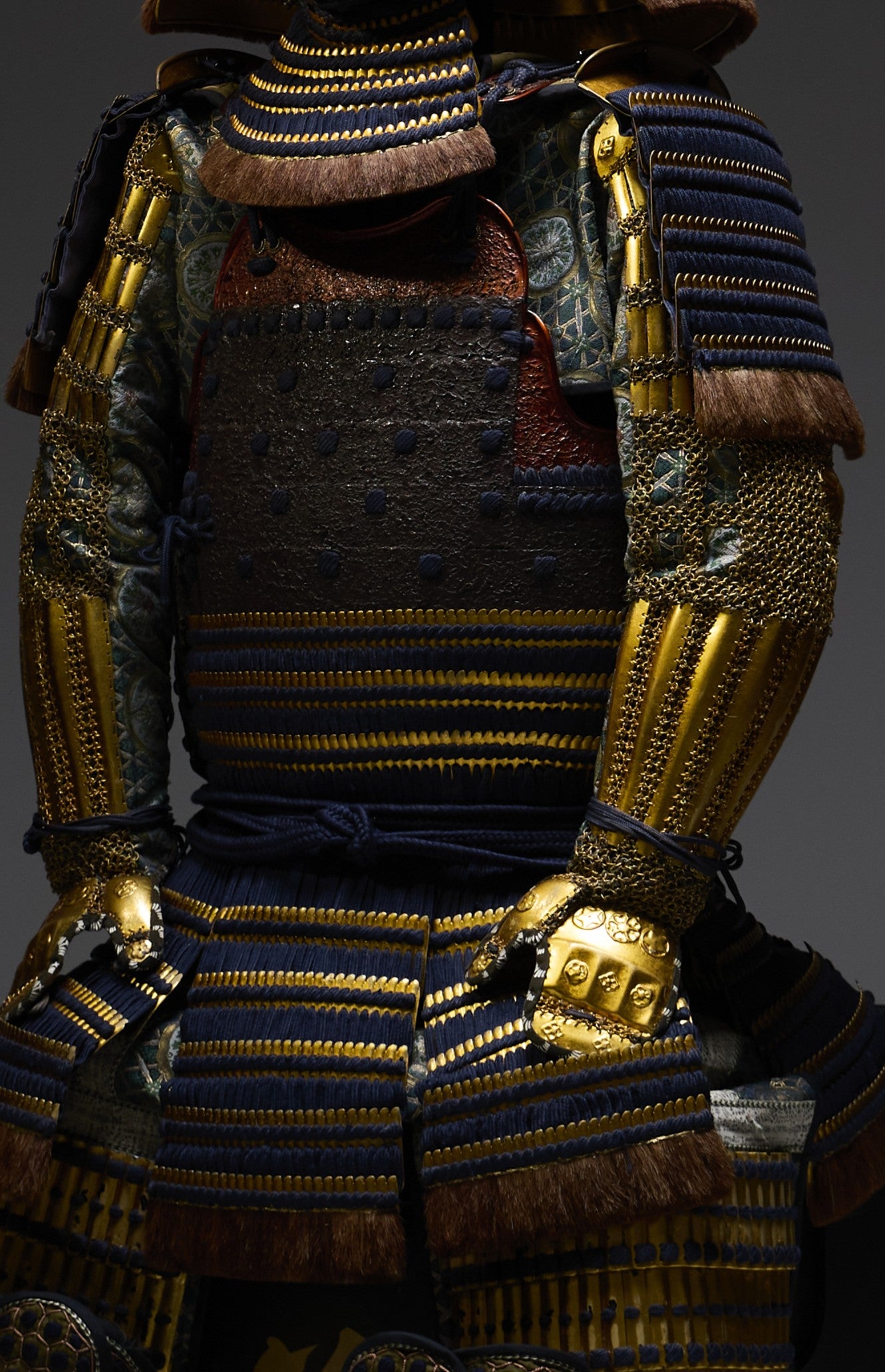 [O-020] Navy blue sewn two-piece armor