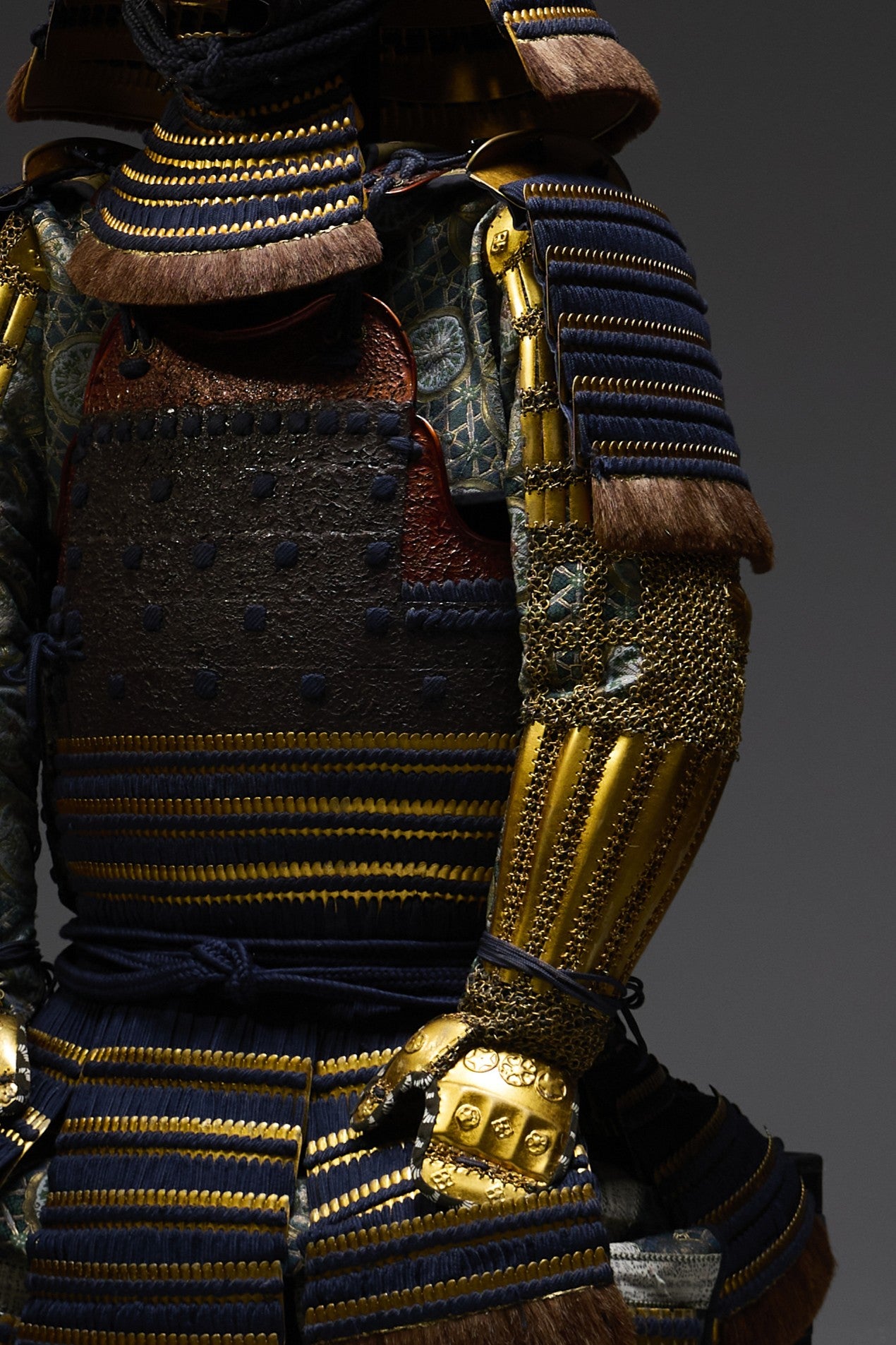 [O-020] Navy blue sewn two-piece armor