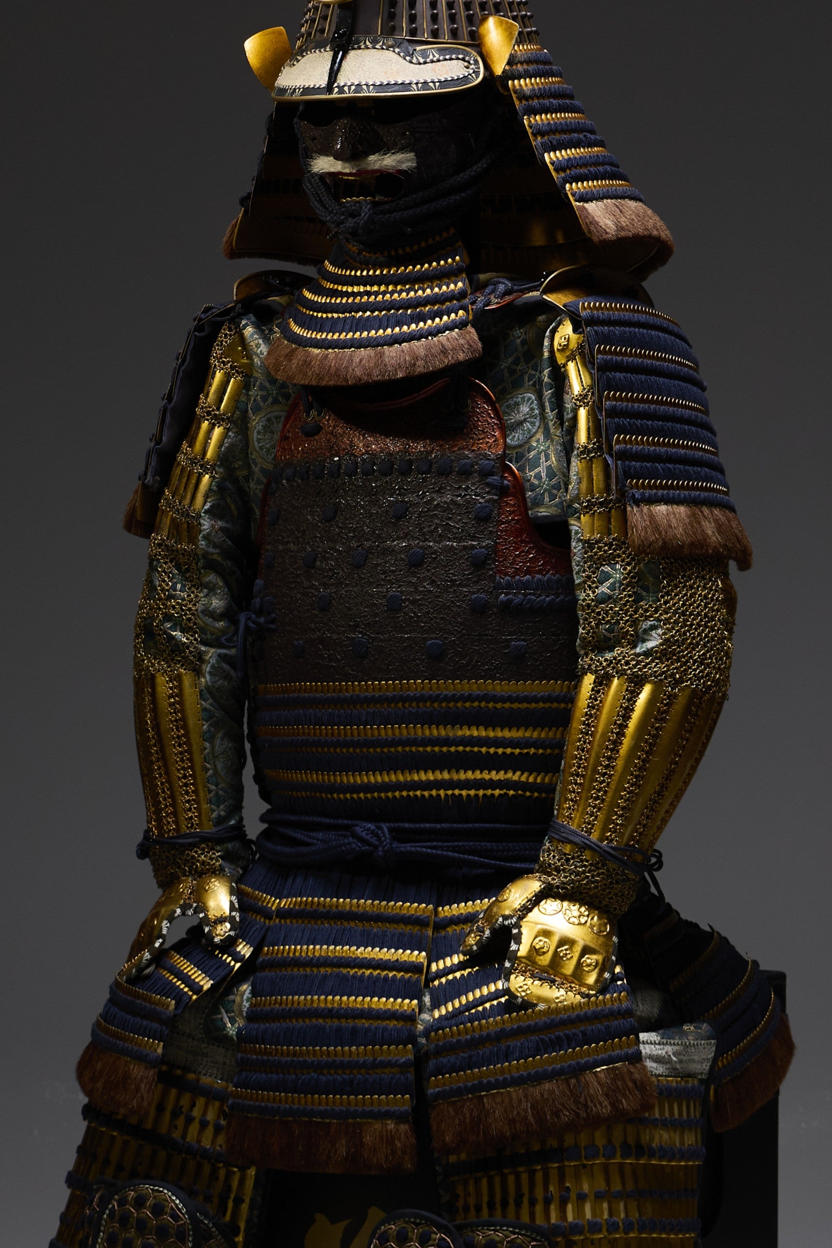 [O-020] Navy blue sewn two-piece armor