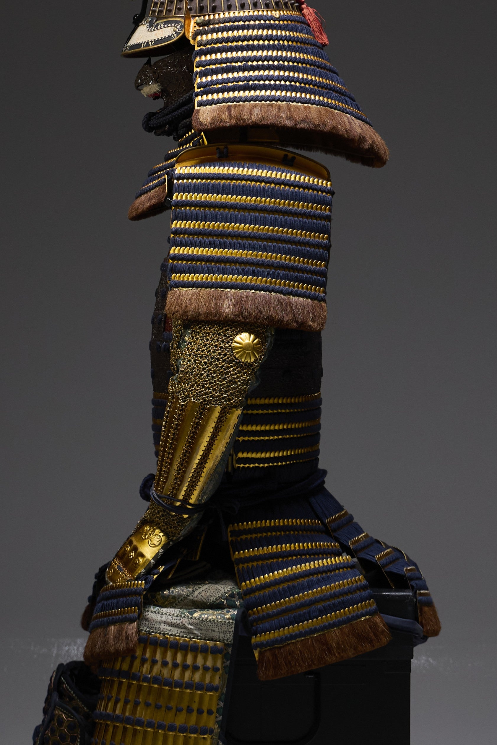 [O-020] Navy blue sewn two-piece armor