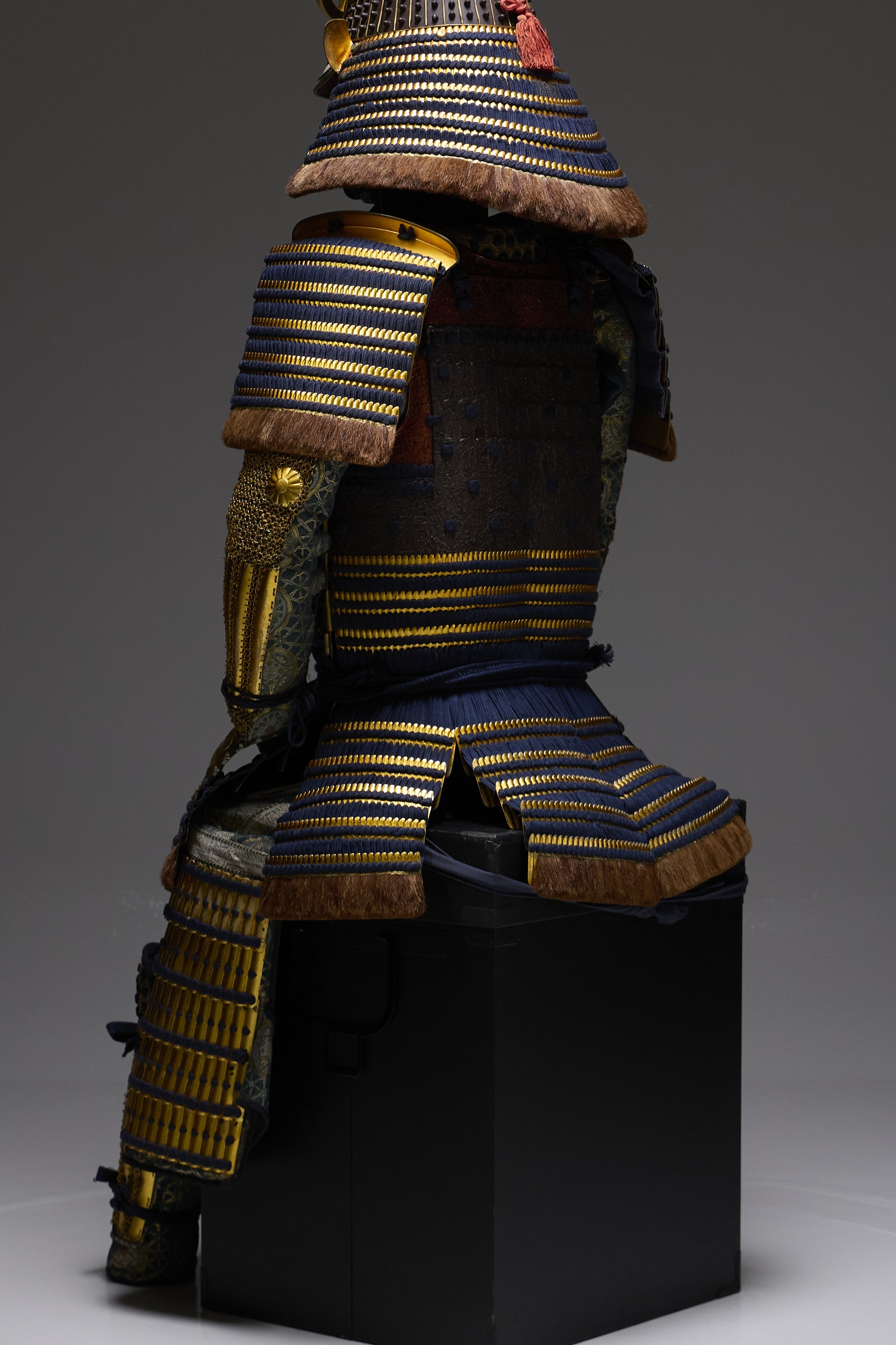 [O-020] Navy blue sewn two-piece armor