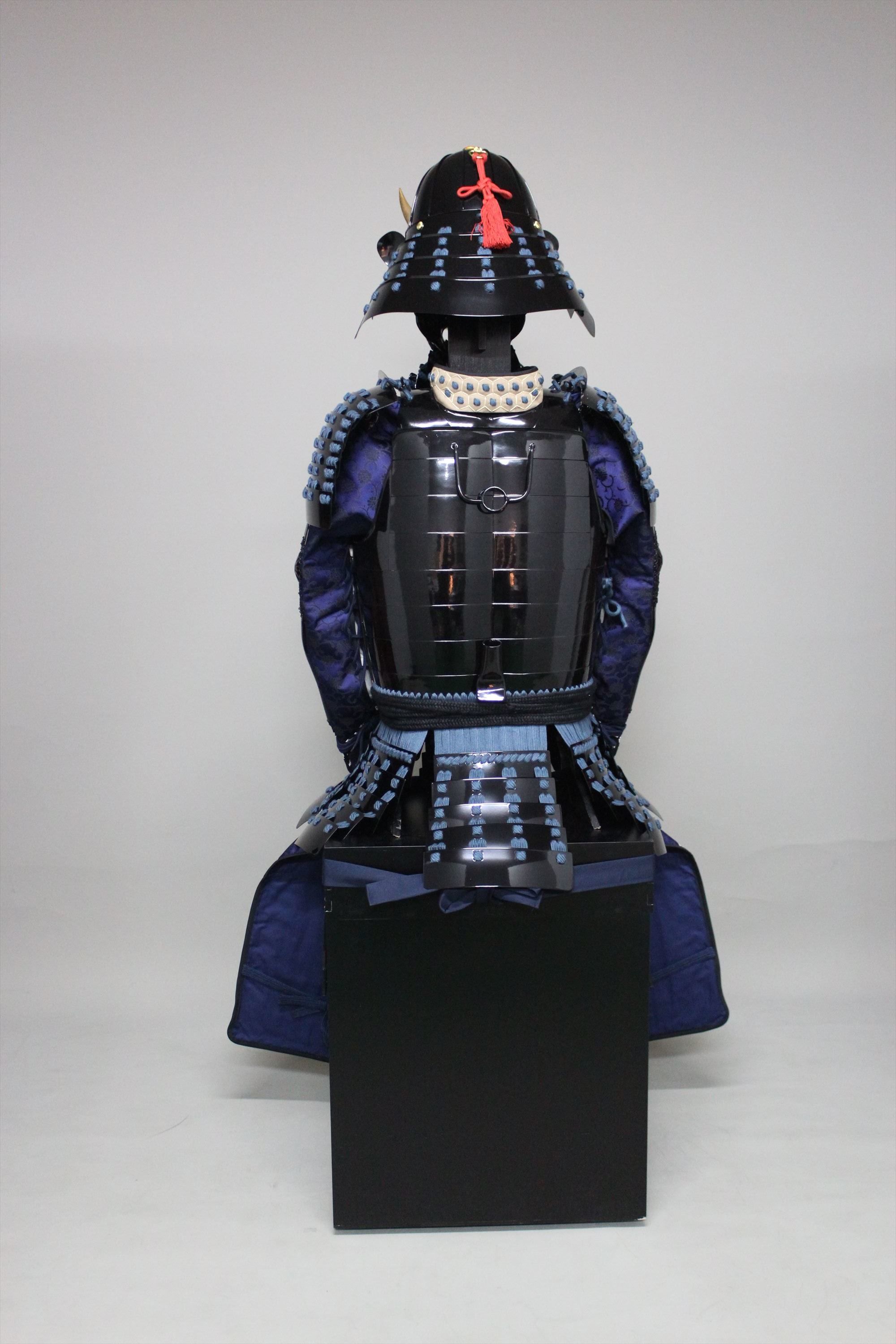 [O-063] Navy blue thread black barrel side two-piece armor