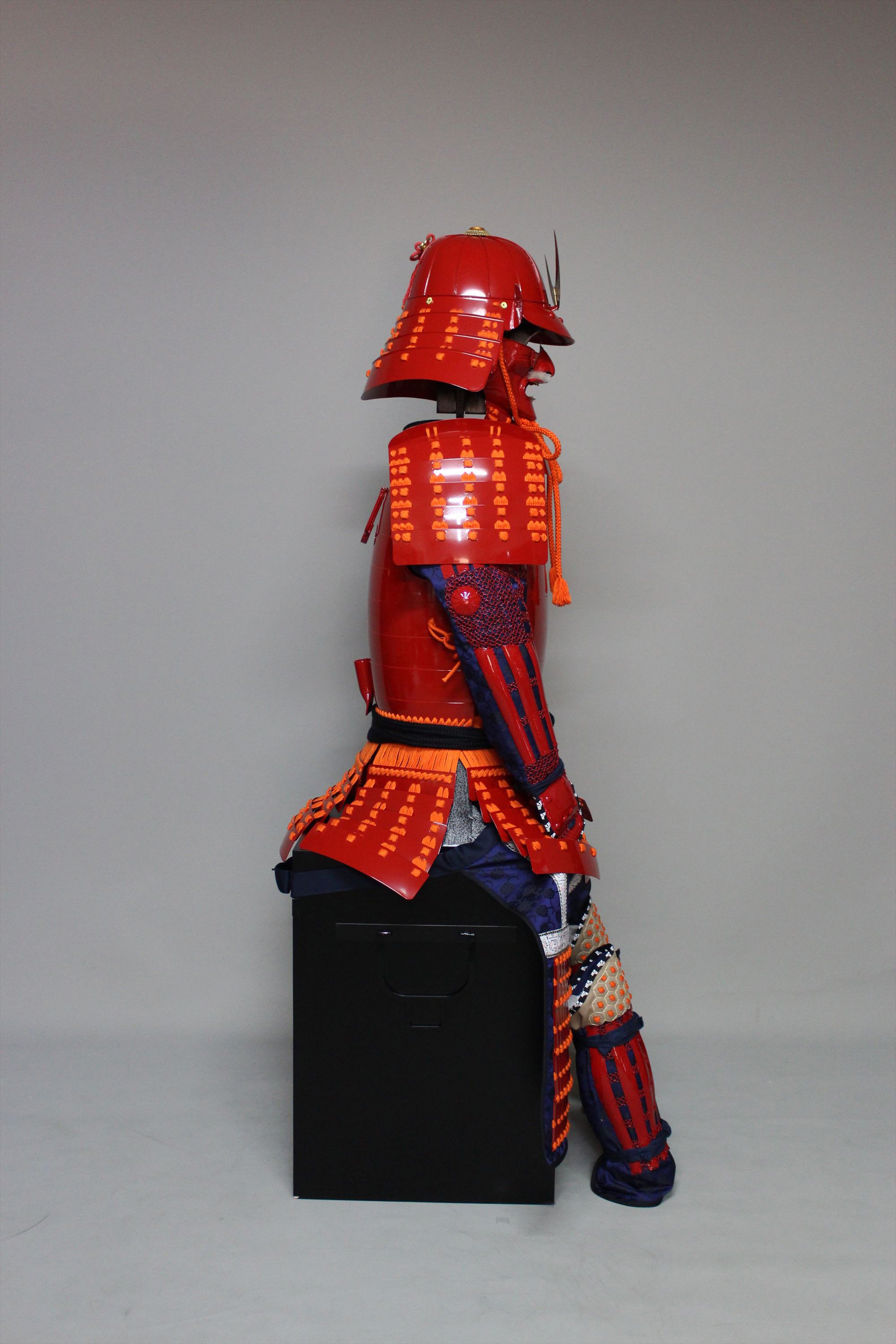 [O-060] Scarlet thread red barrel side two-piece armor