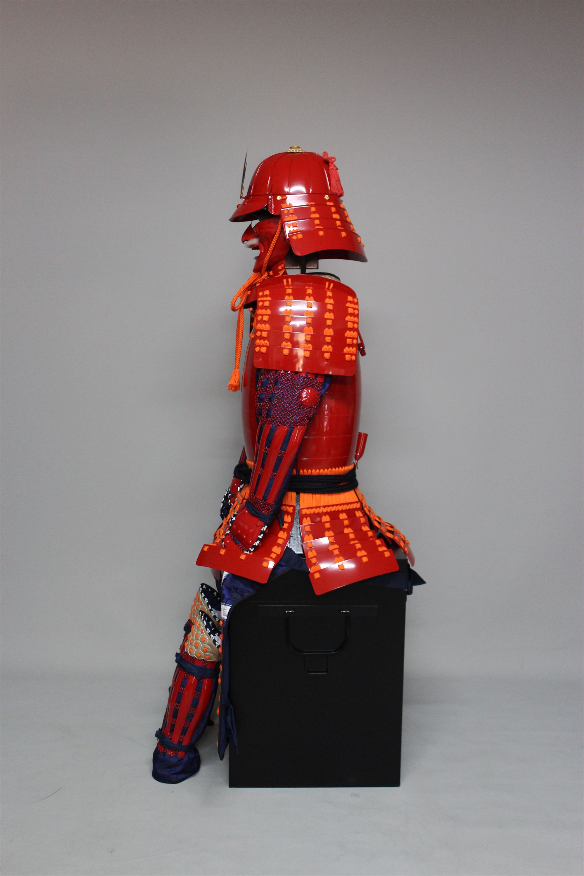 [O-060] Scarlet thread red barrel side two-piece armor