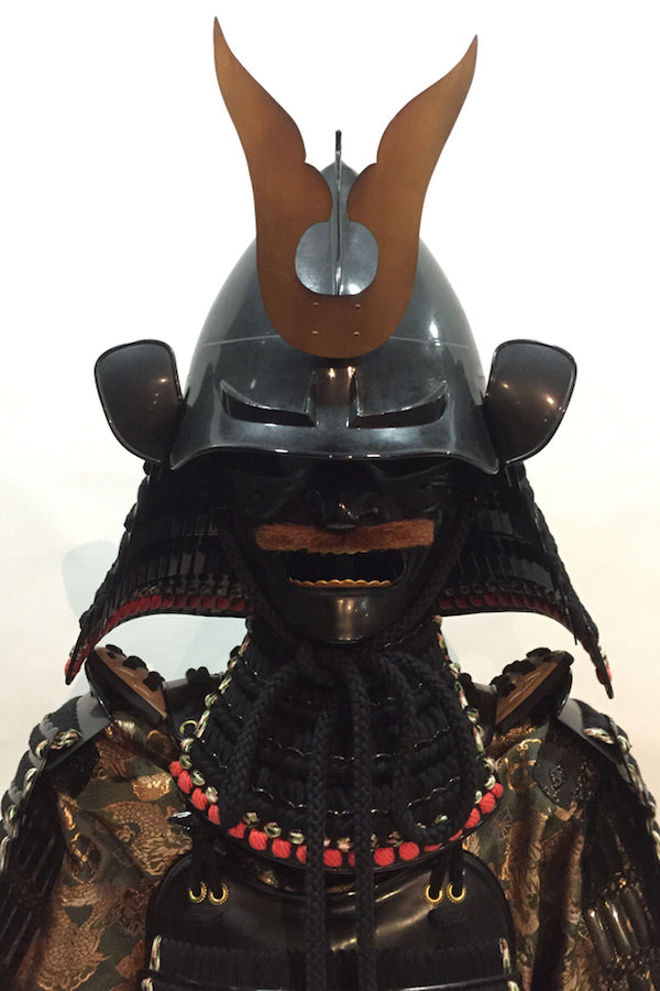 [O-068] ▲ Black thread vertical seam Iyo two-piece armor