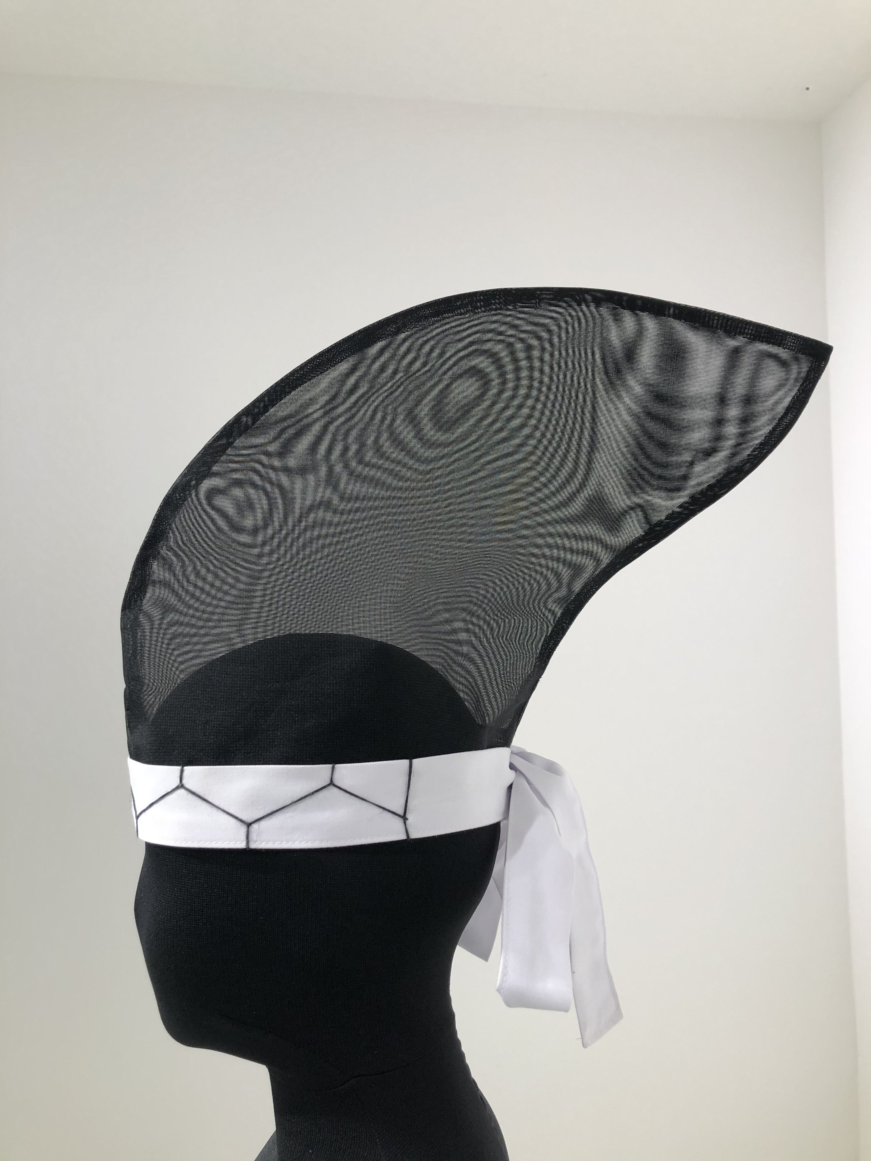 【B-093】引立烏帽子　（白紐）（大人用）