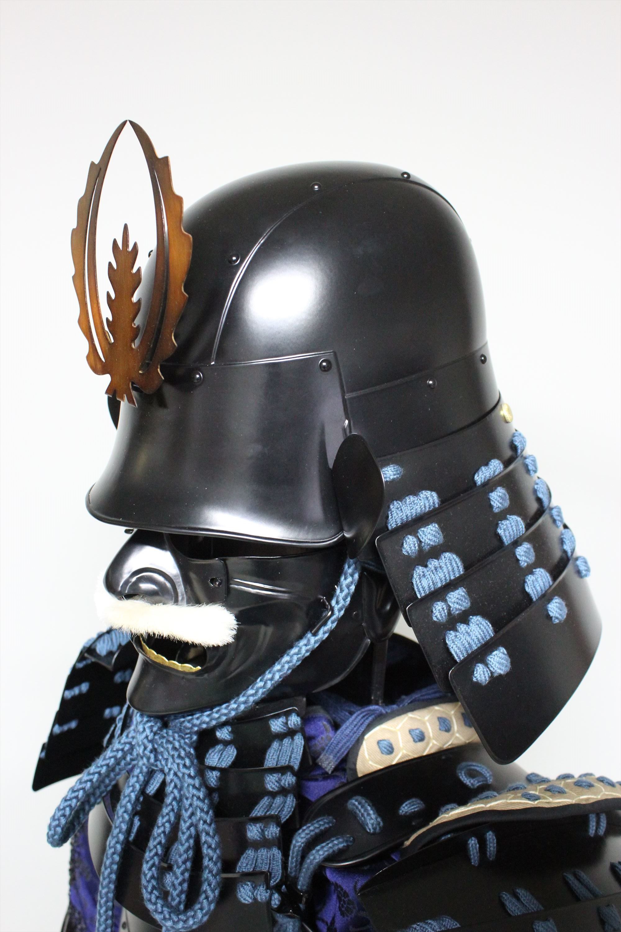 [O-066] Navy blue riveted riveted head-shaped two-piece armor (matte finish)