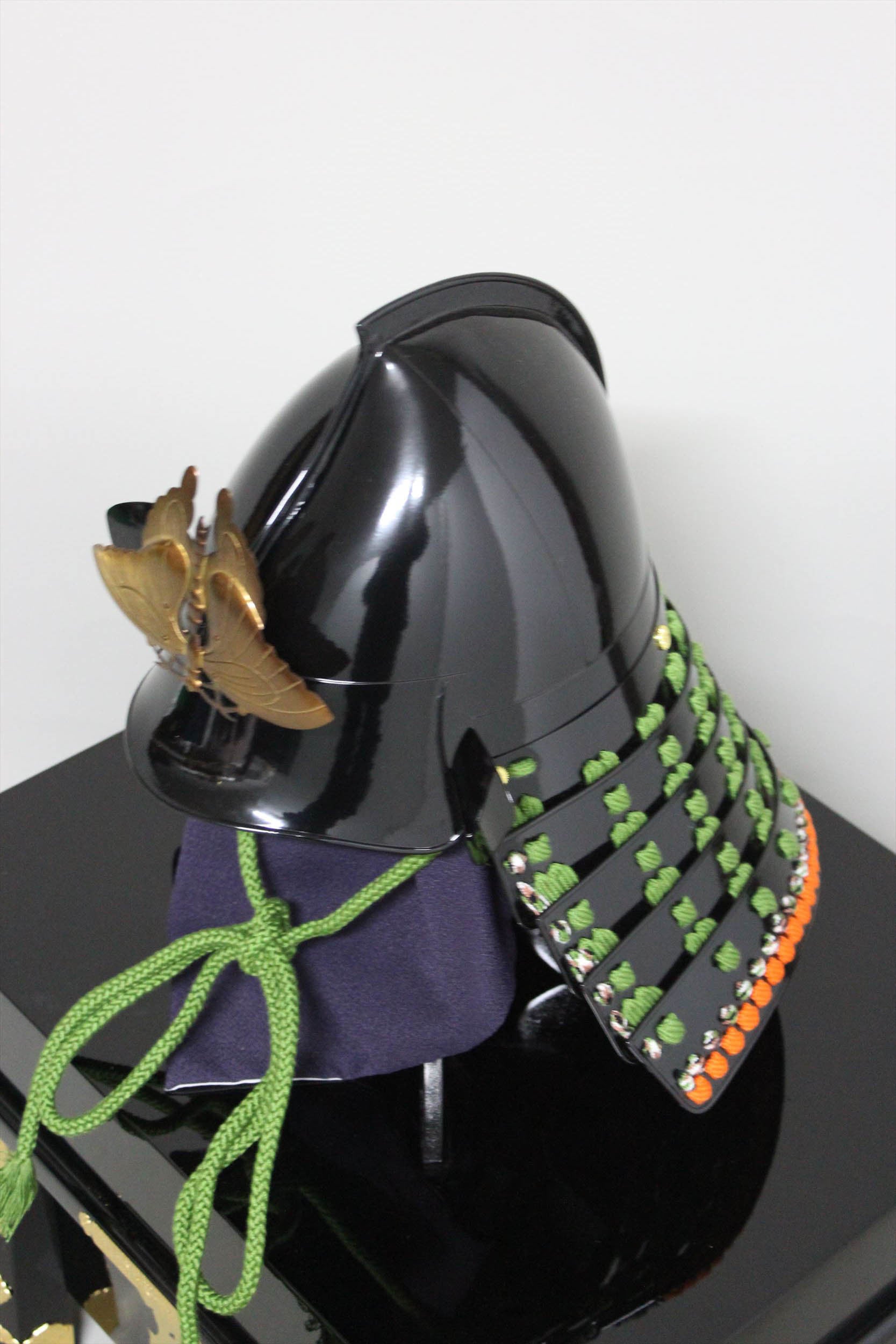 [O-030-K] Light green thread-dyed vertically glued two-piece armor (helmet only)