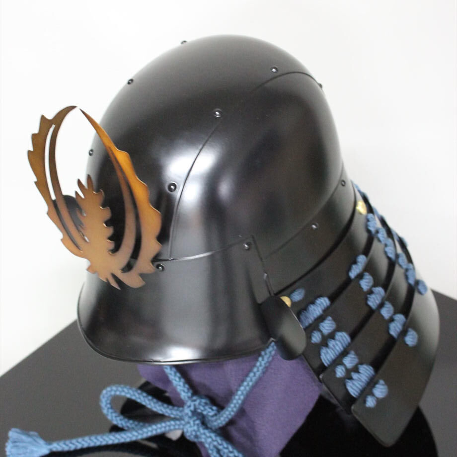 [O-066-K] Navy blue riveted riveted head-shaped two-piece armor (matte finish) (helmet only)