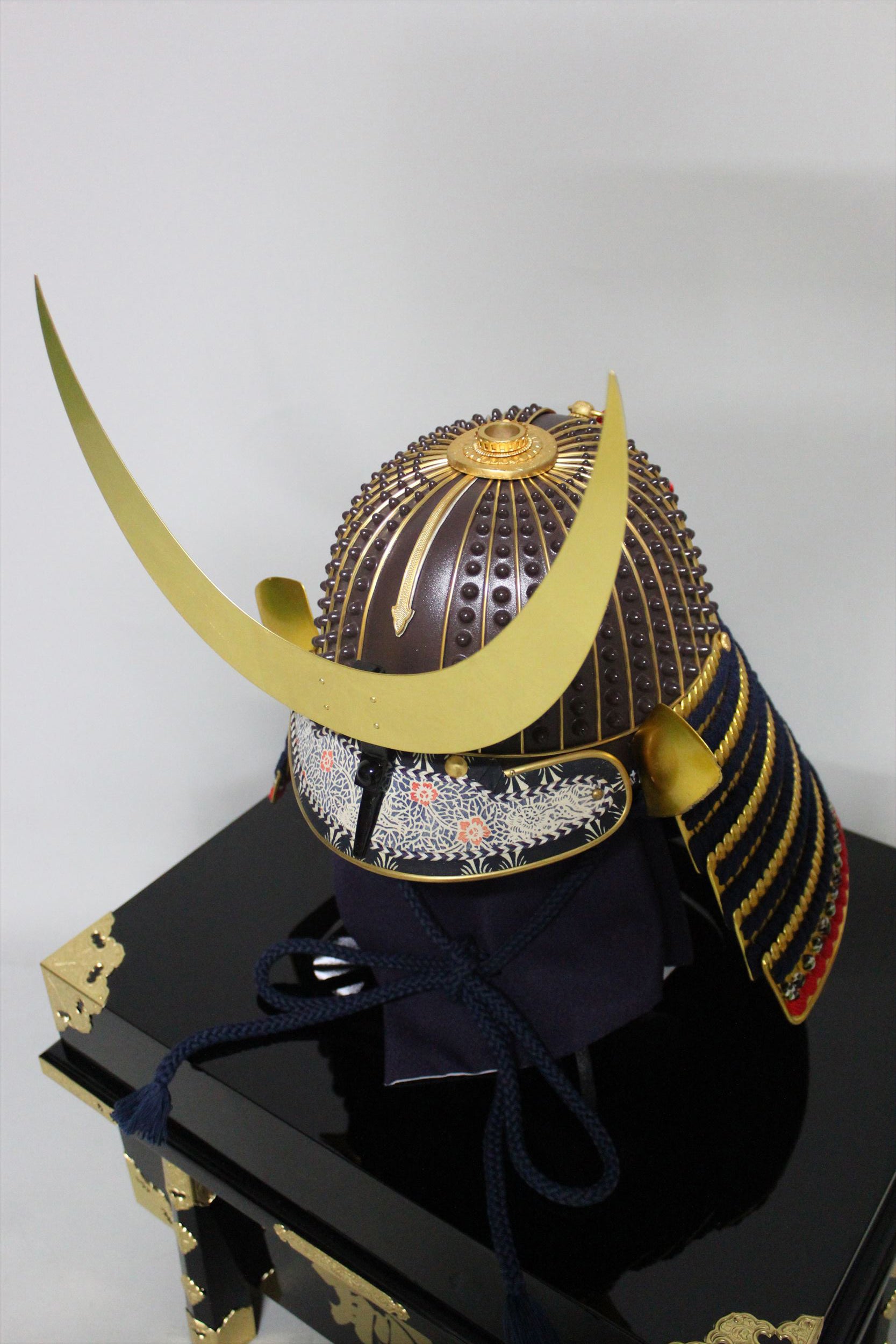 [O-020-K] Navy blue sewn double-layered armor (helmet only)