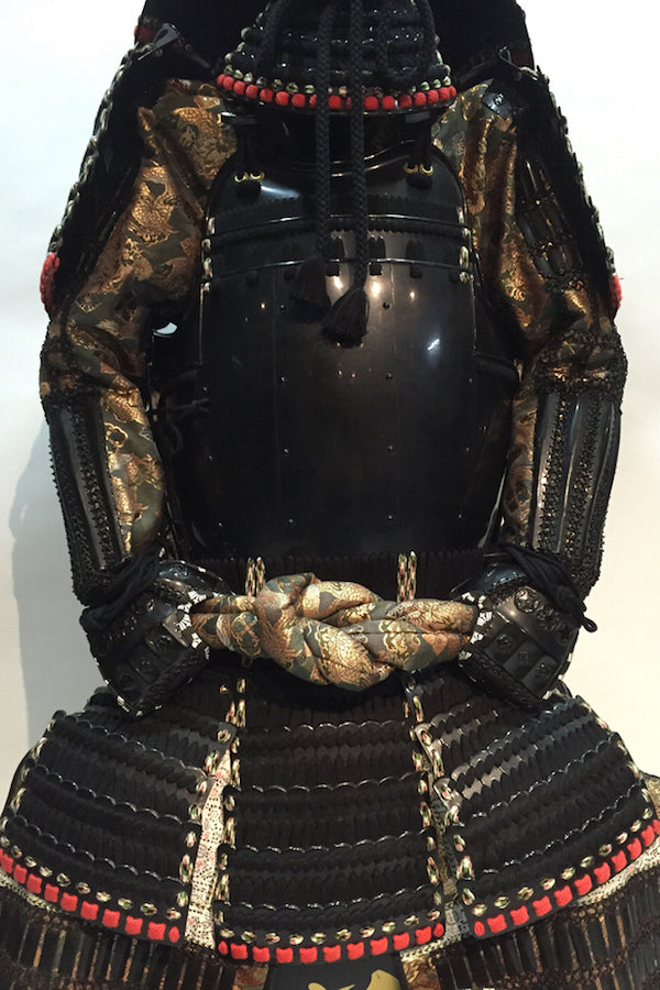 [O-068] ▲ Black thread vertical seam Iyo two-piece armor