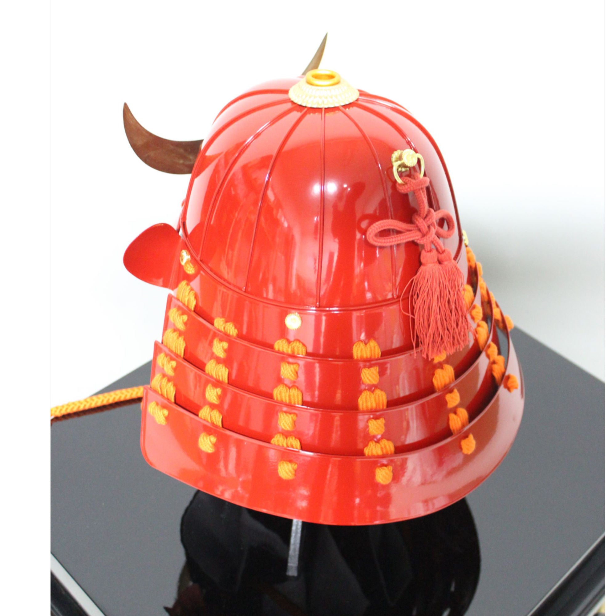 [O-060-K] Scarlet thread red barrel side two-piece armor (helmet only)